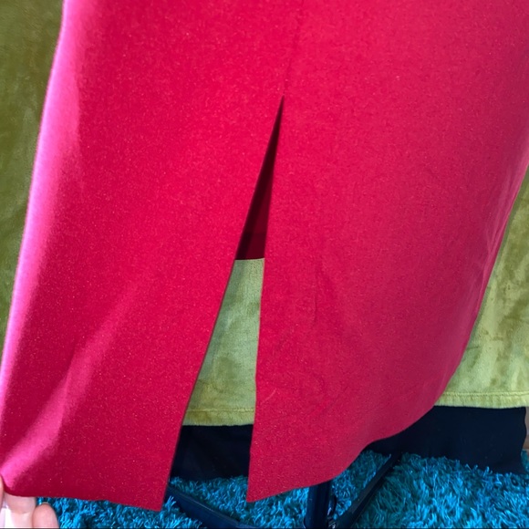 90s Express Stretch Sheath Dress sleeveless garnet red sz 12 like new - Picture 8 of 12